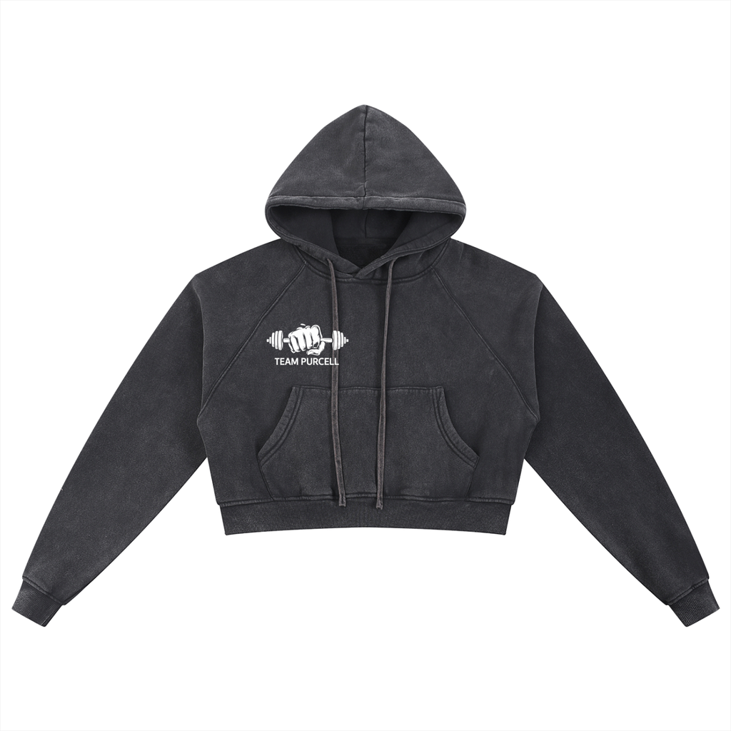 Snow Washed Cropped Hoodie