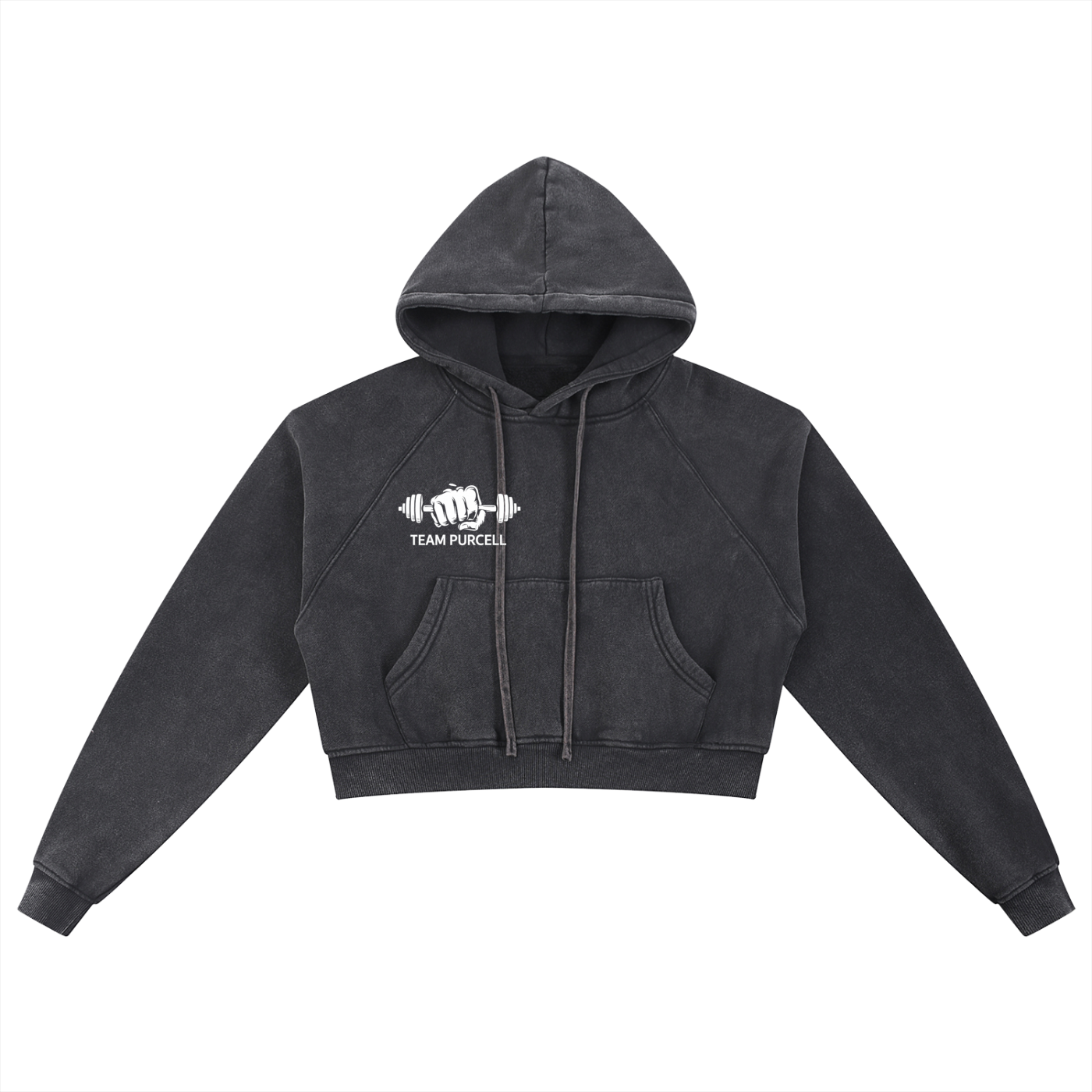 Snow Washed Cropped Hoodie