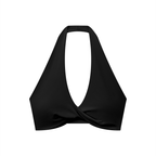 Bombshell Pleated Halter Sports Bra