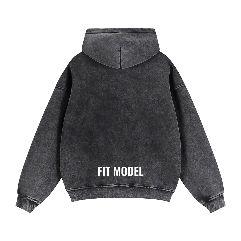 Zip-Through Boxy Fleece Hoodie