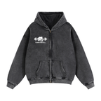 Zip-Through Boxy Fleece Hoodie