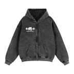 Zip-Through Boxy Fleece Hoodie